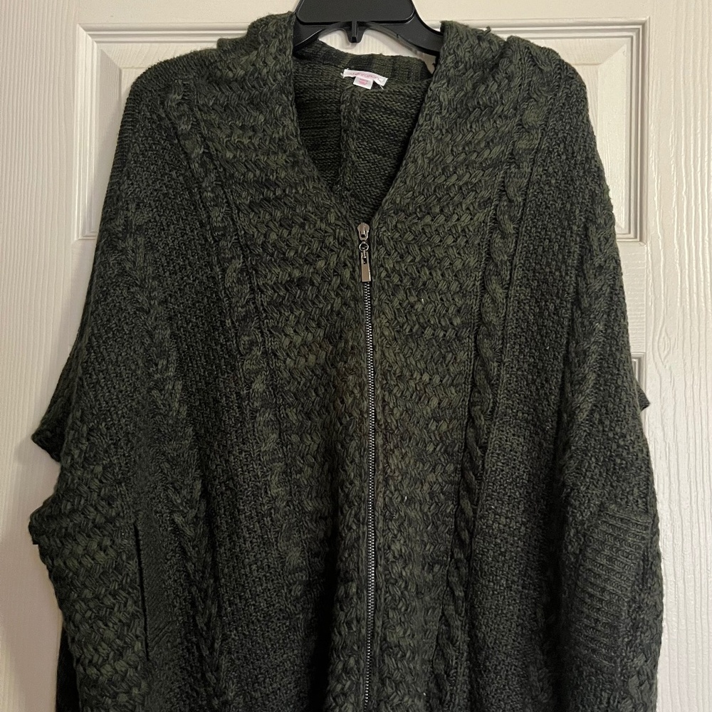 Army green poncho